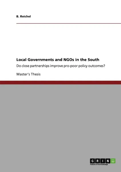 Обложка книги Local Governments and NGOs in the South, B. Reichel