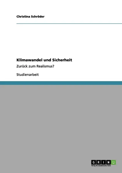 Обложка книги Klimawandel Und Sicherheit, Christina Schr Der, Christina Schroder