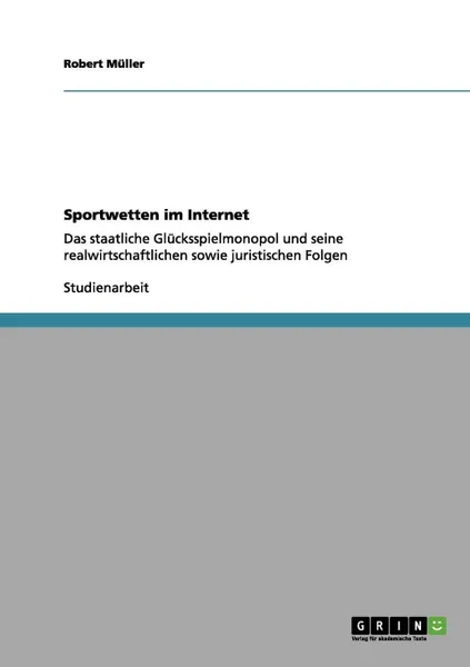 Обложка книги Sportwetten im Internet, Robert Müller