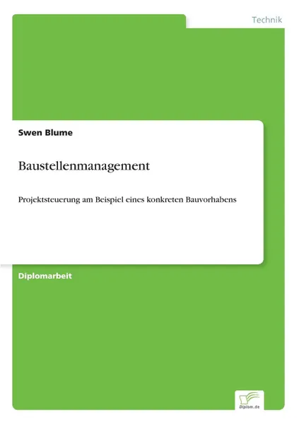 Обложка книги Baustellenmanagement, Swen Blume