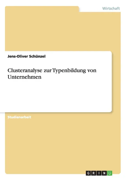 Обложка книги Clusteranalyse zur Typenbildung von Unternehmen, Jens-Oliver Schünzel