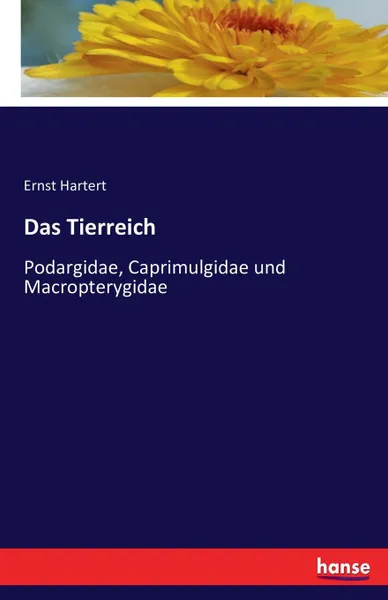 Обложка книги Das Tierreich, Ernst Hartert