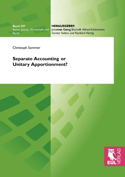 Обложка книги Separate Accounting or Unitary Apportionment., Christoph Sommer