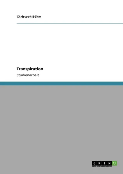 Обложка книги Transpiration, Christoph Böhm