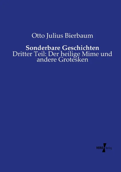 Обложка книги Sonderbare Geschichten, Otto Julius Bierbaum