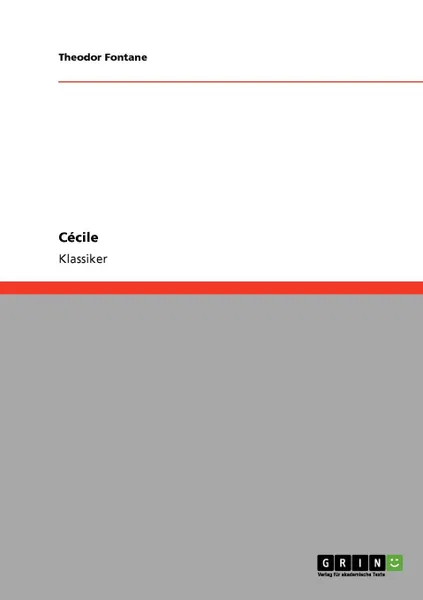 Обложка книги Cecile, Theodor Fontane