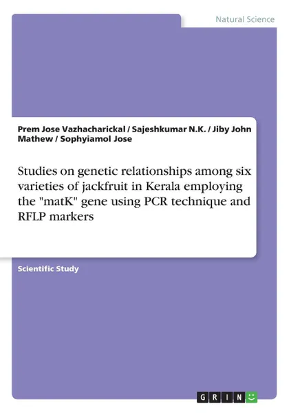 Обложка книги Studies on genetic relationships among six varieties of jackfruit in Kerala employing the 