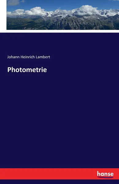 Обложка книги Photometrie, Johann Heinrich Lambert