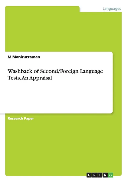 Обложка книги Washback of Second/Foreign Language Tests. An Appraisal, M Maniruzzaman