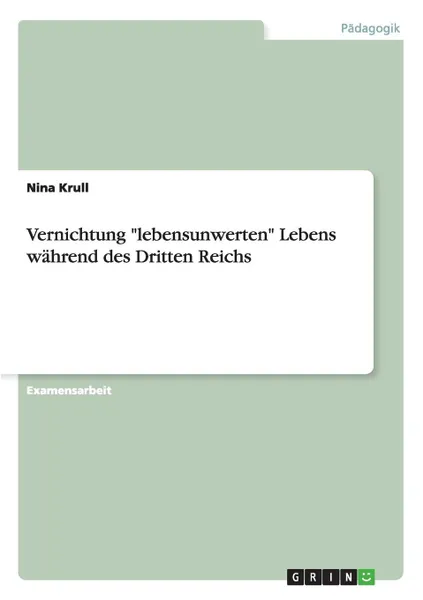 Обложка книги Vernichtung 