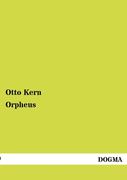 Обложка книги Orpheus, Otto Kern