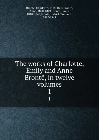 Обложка книги Jane Eyre. Volume 1, Charlotte Brontë