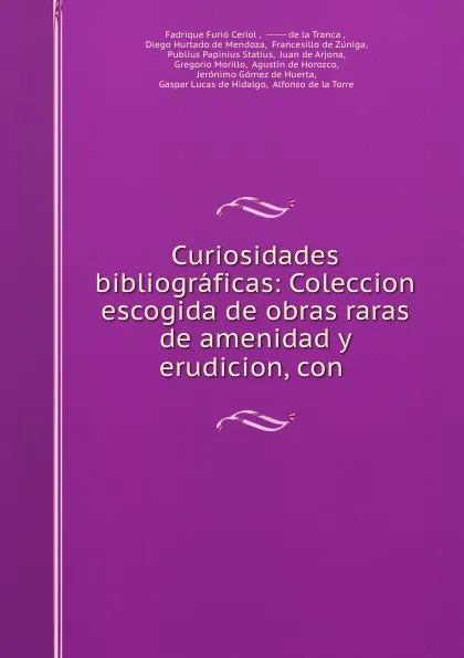 Обложка книги Curiosidades bibliograficas, Adolfo de Castro