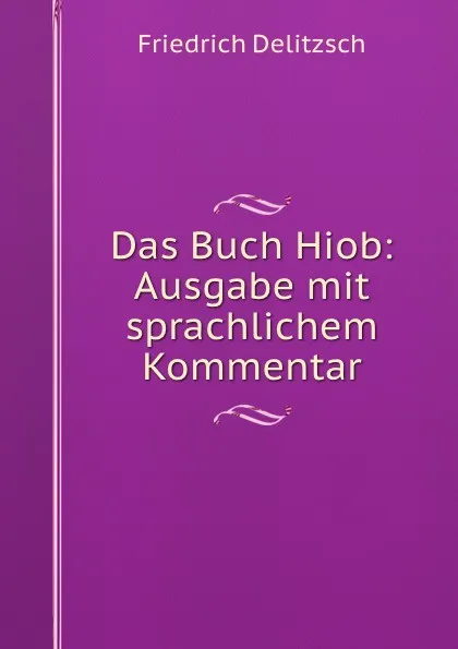 Обложка книги Das Buch Hiob, Friedrich Delitzsch