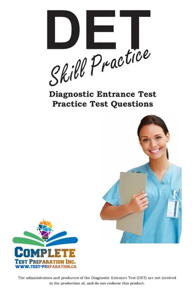 Обложка книги DET Skill Practice. Practice test questions for the Diagnostic Entrance Test, Complete Test Preparation Inc.