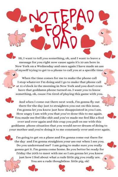 Обложка книги Notepad For Dad. Funny Thoughtless Little Pig Dad Daughter Journaling Notebook - Temper Tantrum Gag Gift For Tempered Dads - Father.s Day Gift With Rude Message . Saying To Son, Daughter, From Wife, Daughter, Stepson, Stepdaughter, Jennifer Wellington