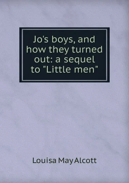 Обложка книги Jo.s boys, and how they turned out: a sequel to 