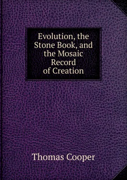 Обложка книги Evolution, the Stone Book, and the Mosaic Record of Creation, David James McCord