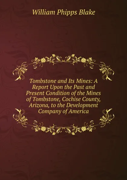 Обложка книги Tombstone and Its Mines: A Report Upon the Past and Present Condition of the Mines of Tombstone, Cochise County, Arizona, to the Development Company of America, William Phipps Blake