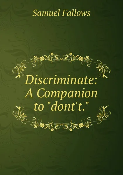 Обложка книги Discriminate: A Companion to 