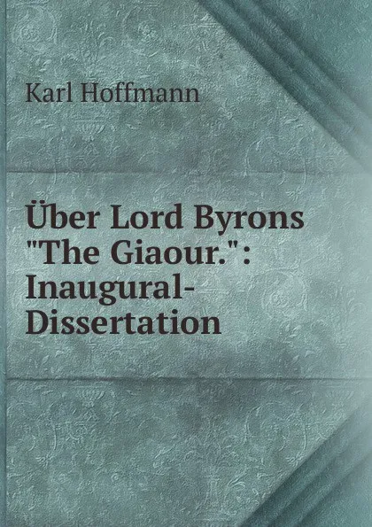 Обложка книги Uber Lord Byrons 