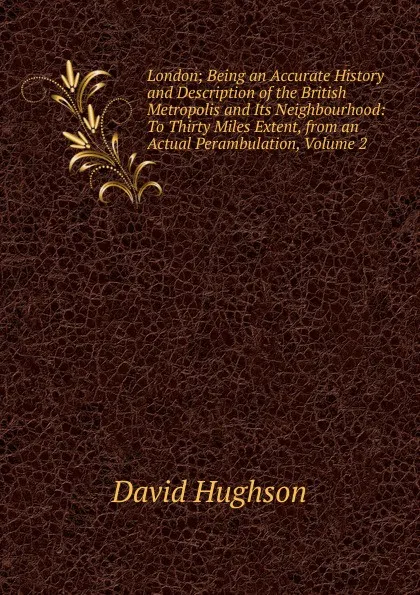 Обложка книги London; Being an Accurate History and Description of the British Metropolis and Its Neighbourhood: To Thirty Miles Extent, from an Actual Perambulation, Volume 2, David Hughson