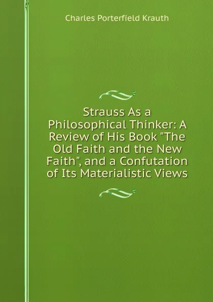 Обложка книги Strauss As a Philosophical Thinker: A Review of His Book 