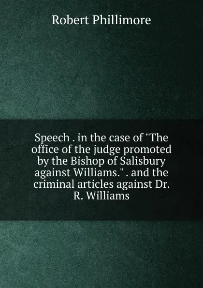 Обложка книги Speech . in the case of 