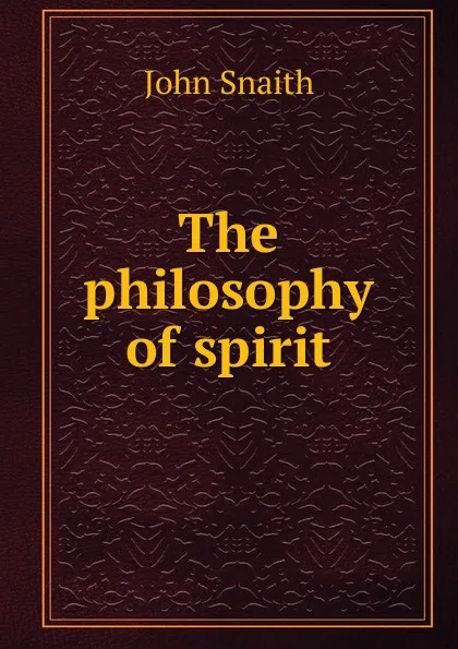 Обложка книги The philosophy of spirit, John Snaith
