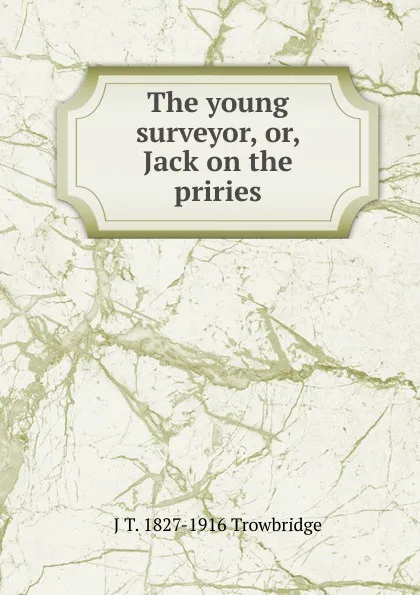 Обложка книги The young surveyor, or, Jack on the priries, J. T. Trowbridge