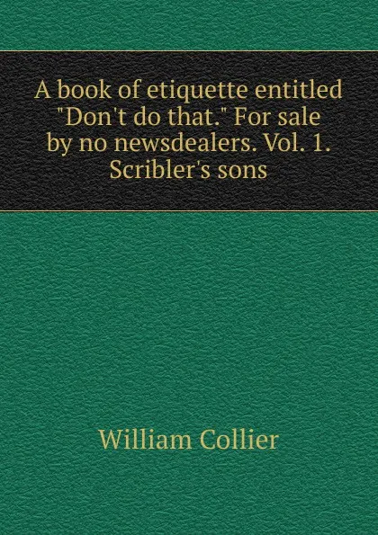 Обложка книги A book of etiquette entitled 