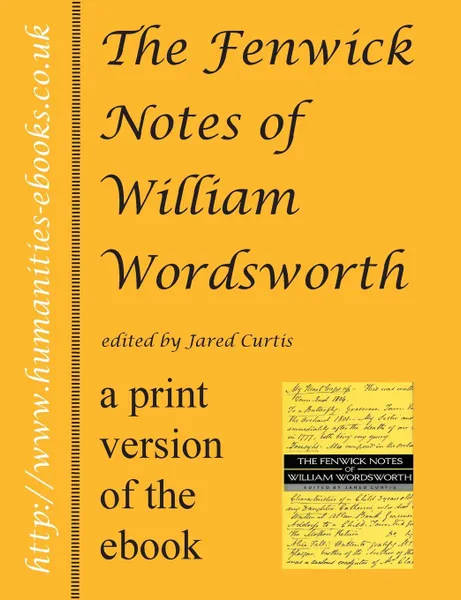 Обложка книги The Fenwick Notes of William Wordsworth, Jared Curtis