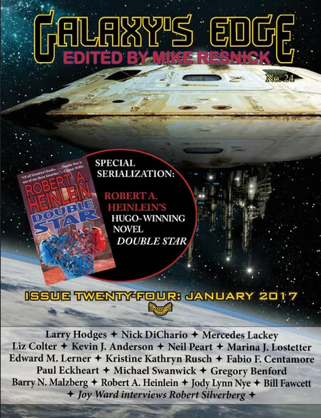 Обложка книги Galaxy.s Edge Magazine. Issue 24, January 2017 (Serialization Special: Heinlein.s Hugo-winning Double Star), Robert A. Heinlein, Michael Swanwick