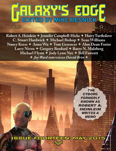Обложка книги Galaxy.s Edge Magazine. Issue 14, May 2015 (Heinlein Special), Mike Resnick, Robert A. Heinlein, Larry Niven