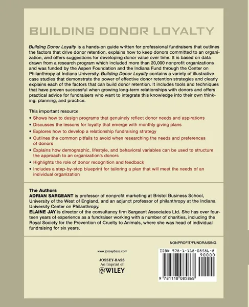 Обложка книги Building Donor Loyalty. The Fundraiser's Guide to Increasing Lifetime Value, Adrian Sargeant, Elaine Jay