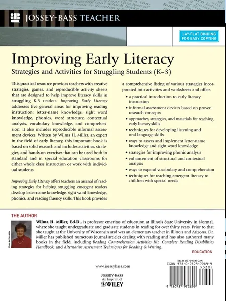 Обложка книги Improving Early Literacy. Strategies and Activities for Struggling Students (K-3), Wilma H. Miller