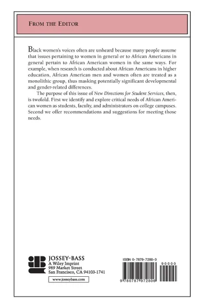 Обложка книги Meeting the Needs of African American Women. New Directions for Student Services, Number 104, SS, Howard-Hamilton