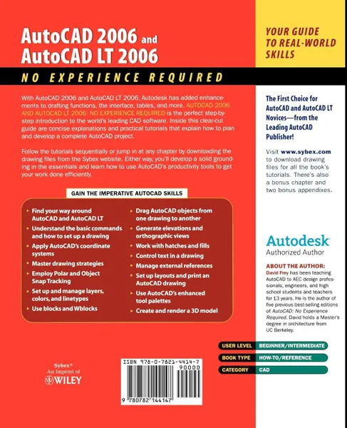 Обложка книги Autocad2006 and Autocadlt 2006. No Experience Required, David Frey, Frey