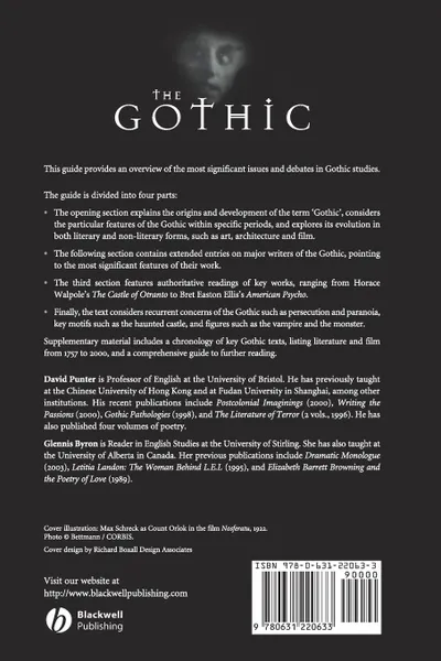 Обложка книги The Gothic, David Punter, Glennis Byron