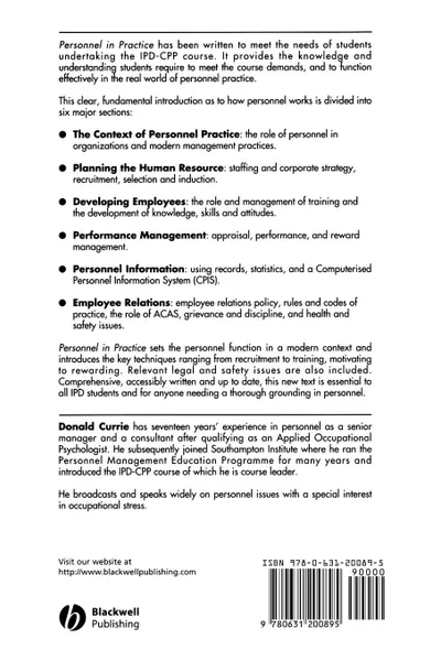 Обложка книги Personnel in Practice, Currie