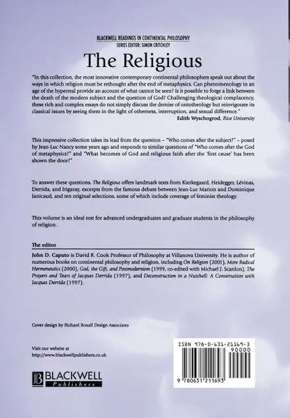 Обложка книги Religious, Caputo