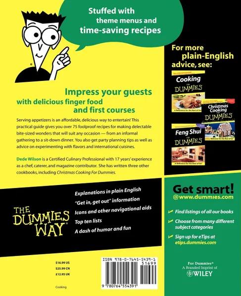 Обложка книги Appetizers For Dummies, Wilson