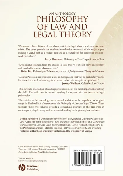 Обложка книги Philosophy Law and Legal Theory, Patterson