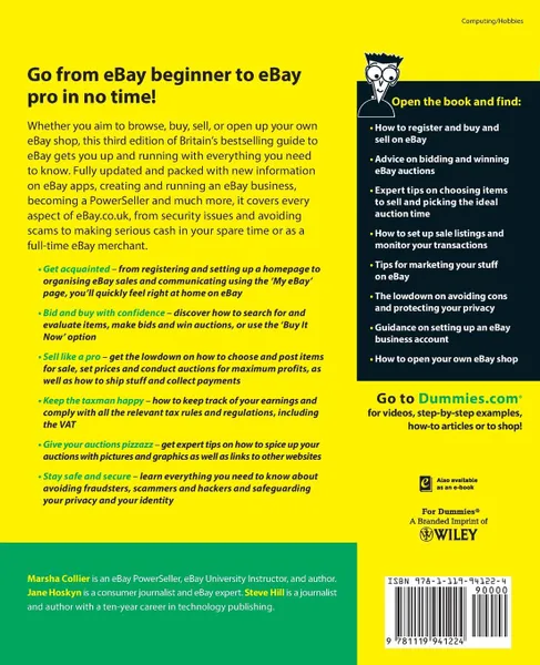 Обложка книги eBay.co.uk For Dummies, 3e, Collier