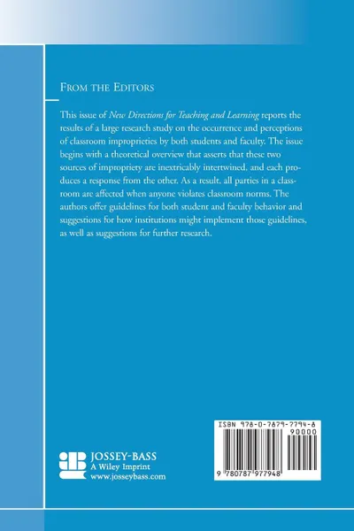 Обложка книги Addressing Faculty and Student Classroom Improprieties. New Directions for Teaching and Learning, Number 99, John M. Braxton, Tl, Bayer