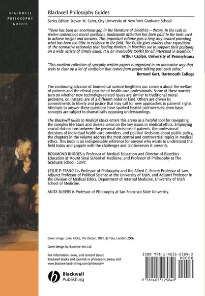 Обложка книги Blackwell Guide Medical Ethics, Rhodes, Francis, Silvers