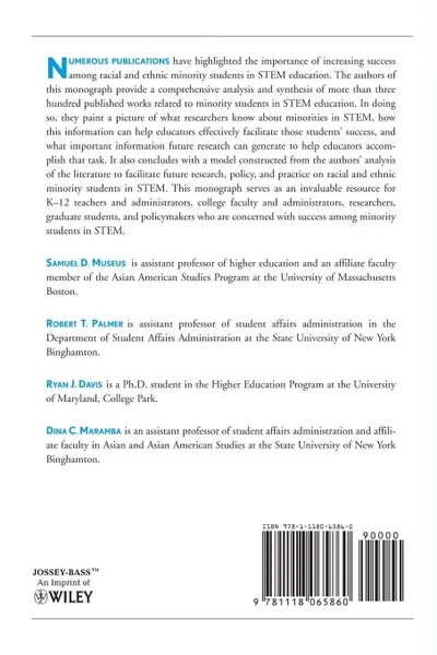 Обложка книги Racial and Ethnic Minority Students' Success in STEM Education. Number 6, Samuel D. Museus, Robert T. Palmer, Ryan J. Davis