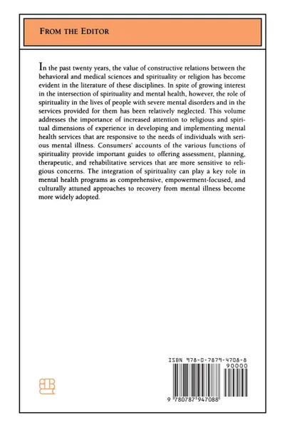 Обложка книги Spirituality Religion Recovery, MHS