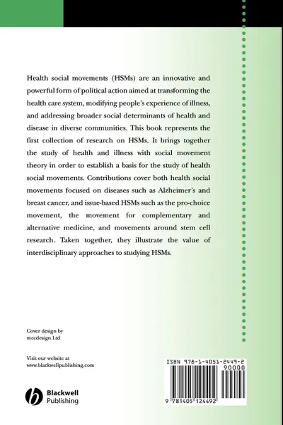 Обложка книги Social Movements in Health, Phillip Brown, Zavestoski