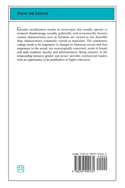 Обложка книги Gender and Power in the Community College. New Directions for Community Colleges, Number 89, Barbara K. Townsend, CC, Brawer Fb